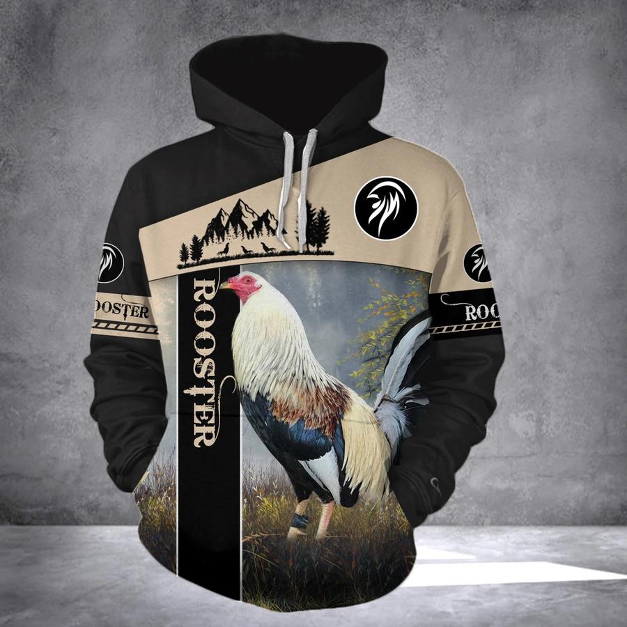 Rooster 3D Printed Hoodie/Zipper Hoodie