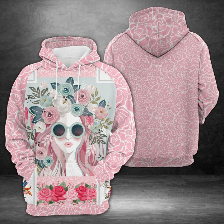 Rose Girl 3D Printed Hoodie/Zipper Hoodie