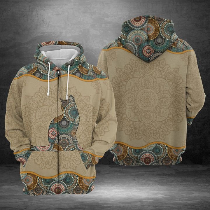 Russian Blue Mandala 3D Printed Hoodie/Zipper Hoodie