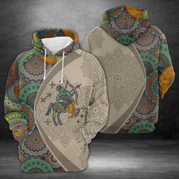 Sagittarius Horoscope Mandala 3D Printed Hoodie/Zipper Hoodie