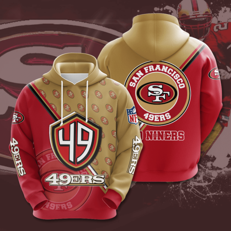 San Francisco 49Ers Logo 3D Hoodie Nfl Jersey 3D Sweatshirt Skull