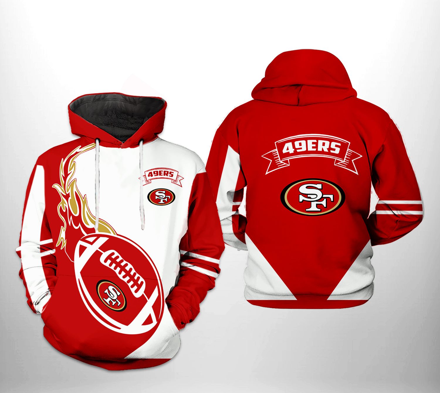 San Francisco 49ers 3D Printed Hoodie/Zipper Hoodie - Travels in Translation