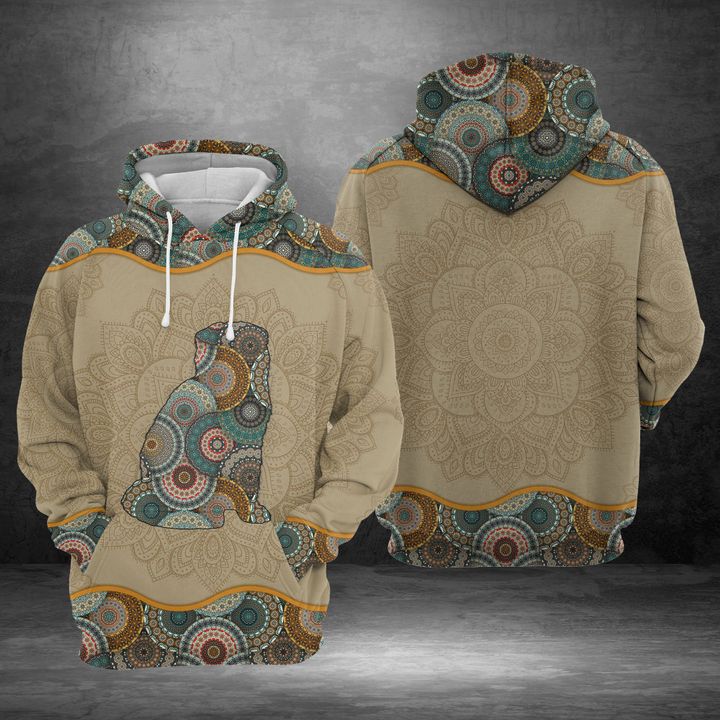 Scottish Fold Mandala 3D Printed Hoodie/Zipper Hoodie