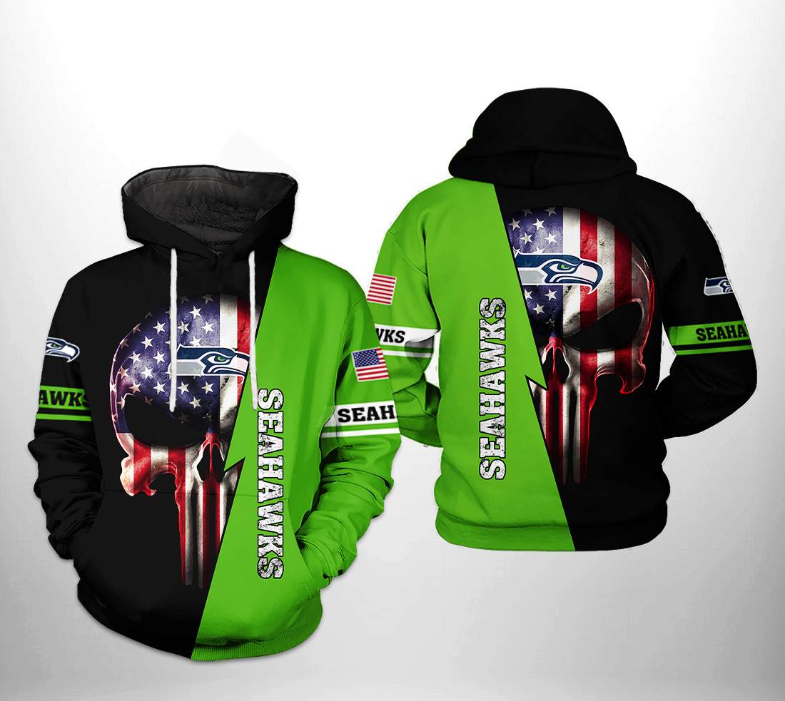 NFL Seattle Seahawks Green Unisex Hoodie, Zip Hoodie 3D All Over