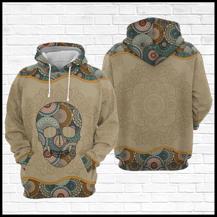 Skull Mandala 3D Printed Hoodie/Zipper Hoodie