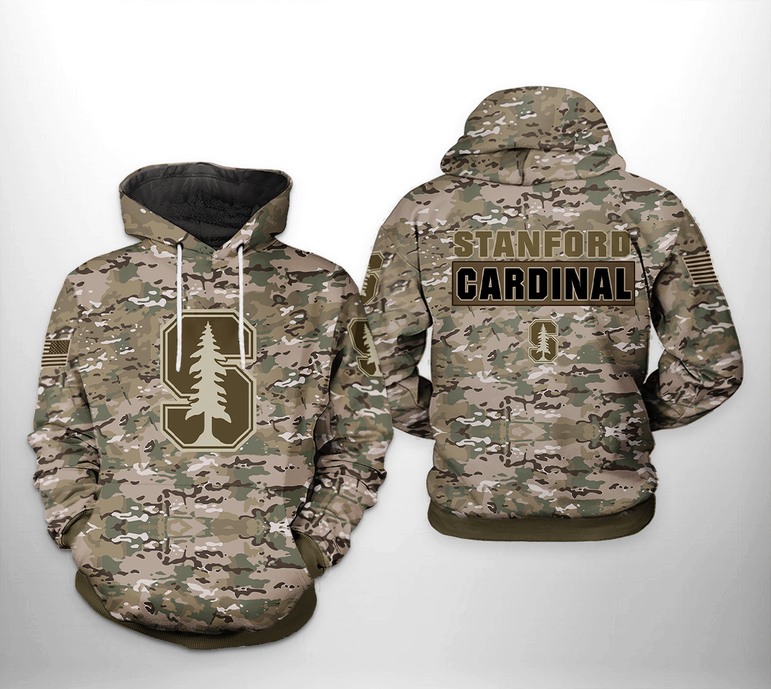 Stanford Cardinals NCAA Camo Veteran 3D Printed Hoodie/Zipper Hoodie