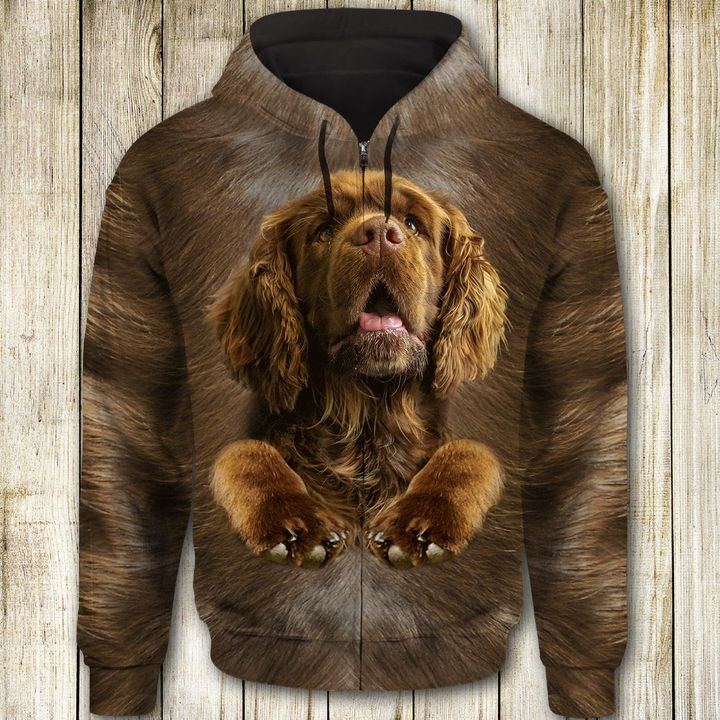 Sussex Spaniel Cute Face 3D Printed Hoodie/Zipper Hoodie