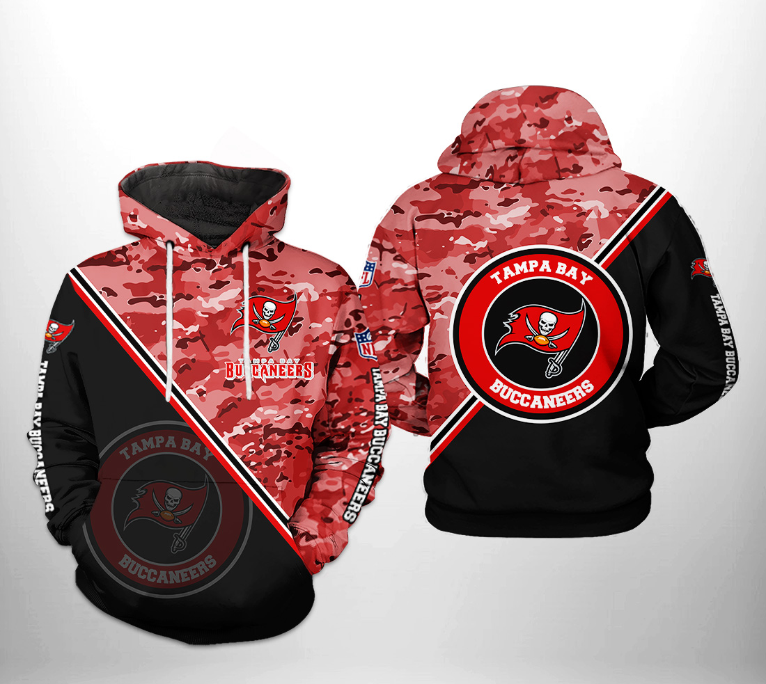 Tampa Bay Buccaneers NFL Camo Veteran Team 3D Printed Hoodie/Zipper Hoodie  - Travels in Translation