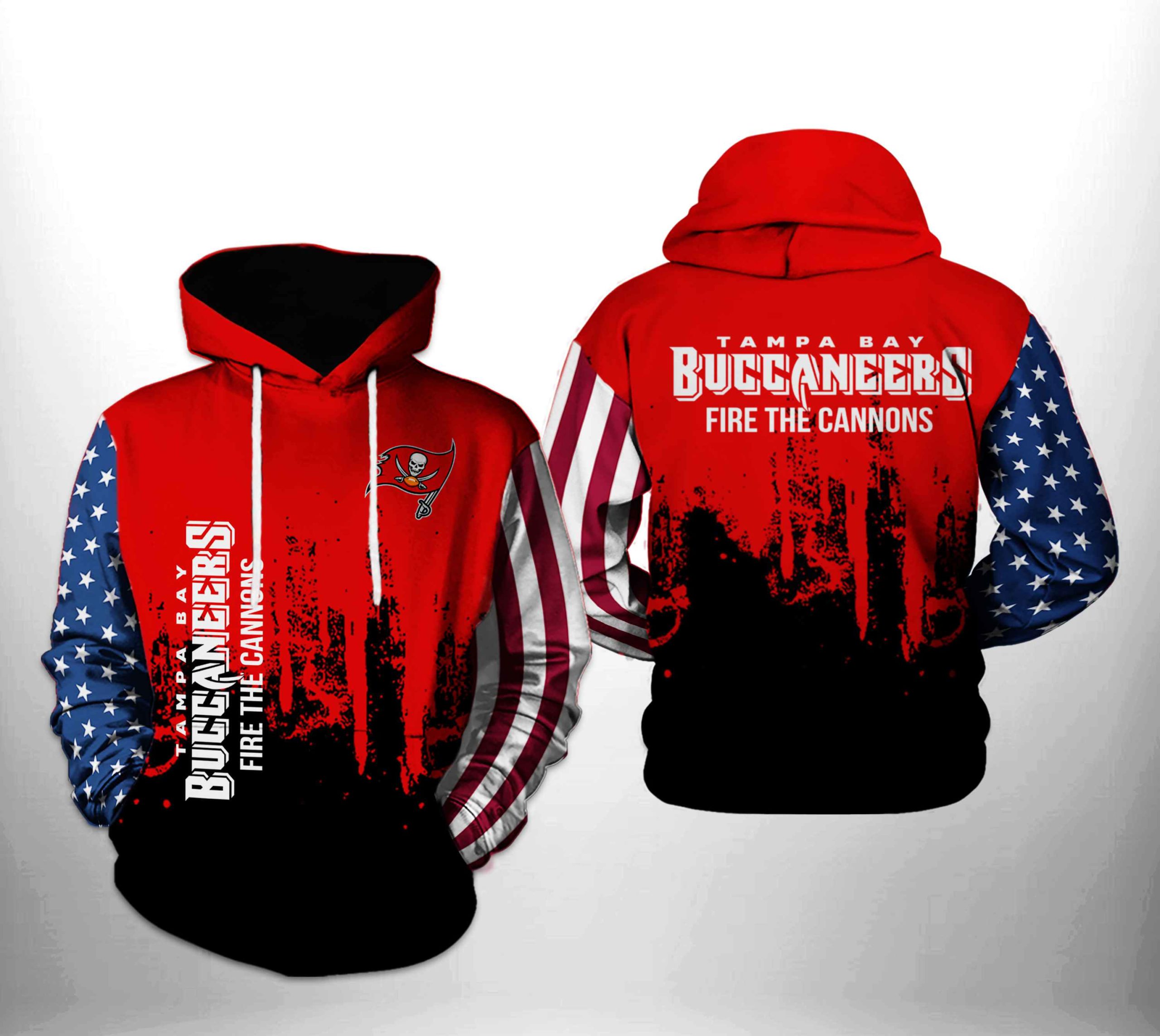 NFL Tampa Bay Buccaneers Red Unisex Hoodie, Zip Hoodie 3D All Over