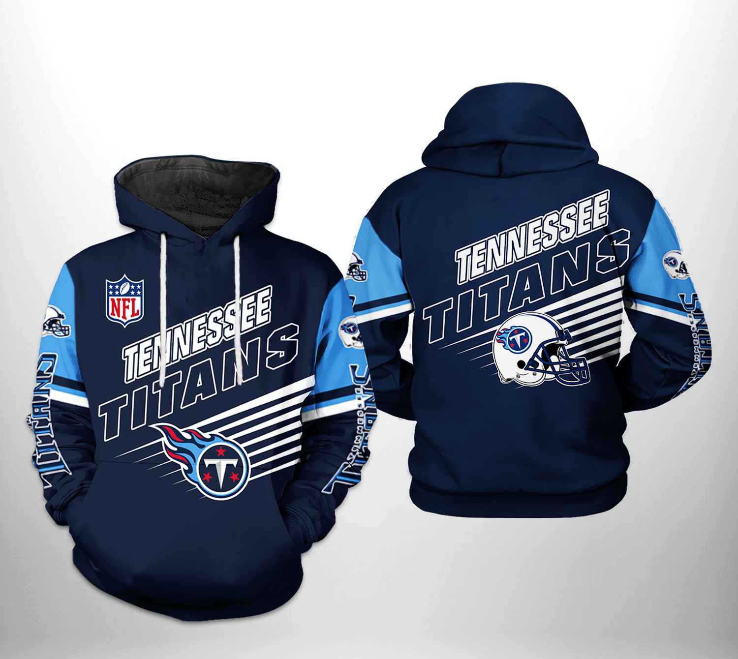 NFL Tennessee Titans Logo 3D Hoodie All Over Printed Tennessee