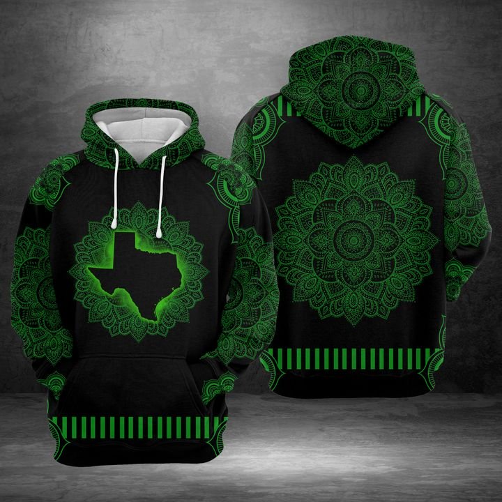 Texas Green Mandala 3D Printed Hoodie/Zipper Hoodie