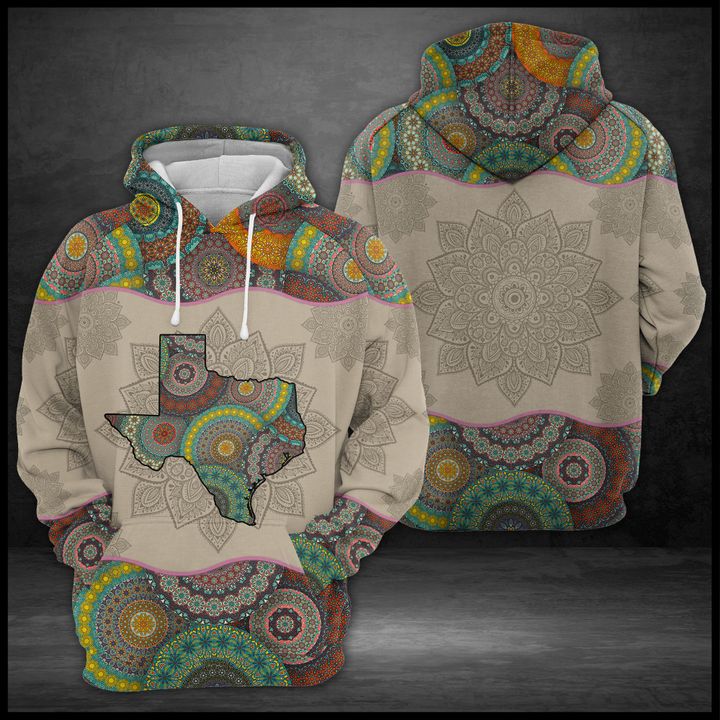 Texas State Mandala 3D Printed Hoodie/Zipper Hoodie