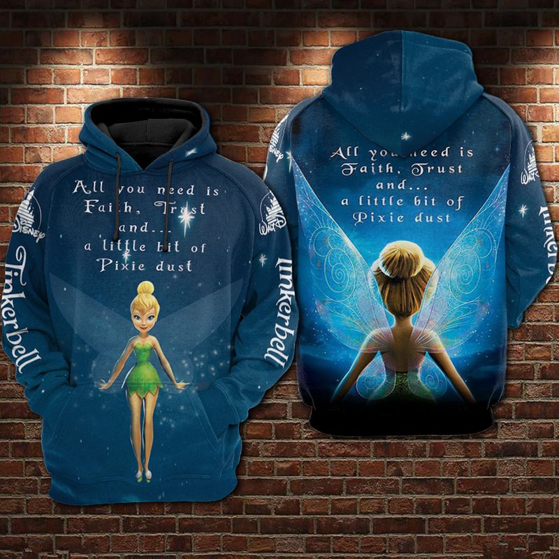 Tinker Bell 3D Printed Hoodie/Zipper Hoodie