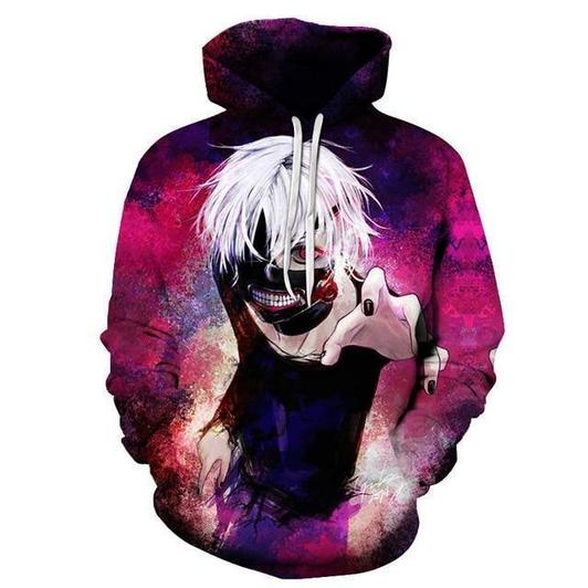 Tokyo Ghoul 3D Printed Hoodie/Zipper Hoodie