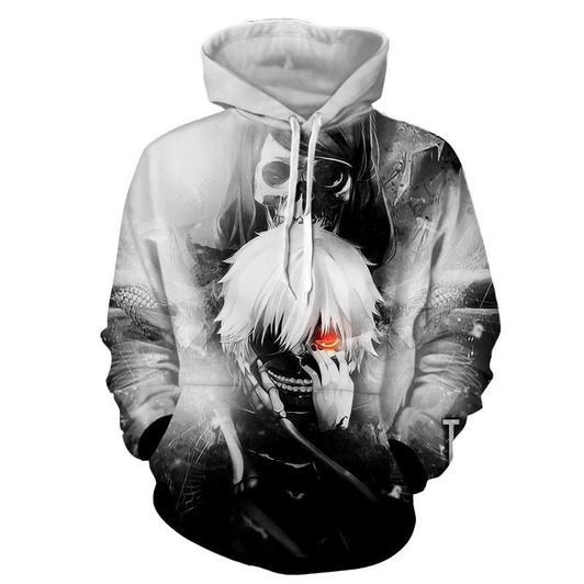 Tokyo Ghoul 3D Printed Hoodie/Zipper Hoodie