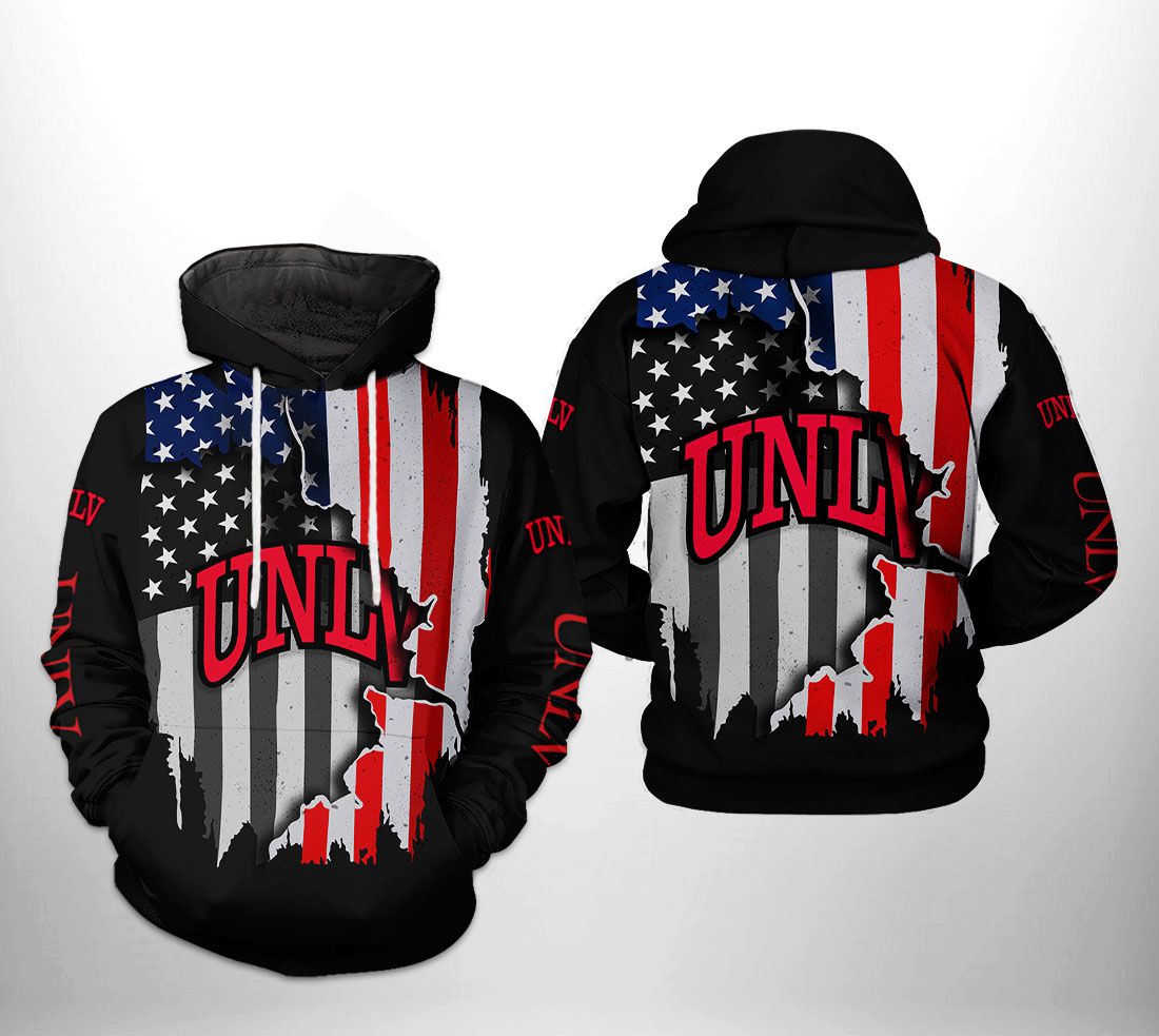 UNLV Rebels NCAA US Flag 3D Printed Hoodie/Zipper Hoodie