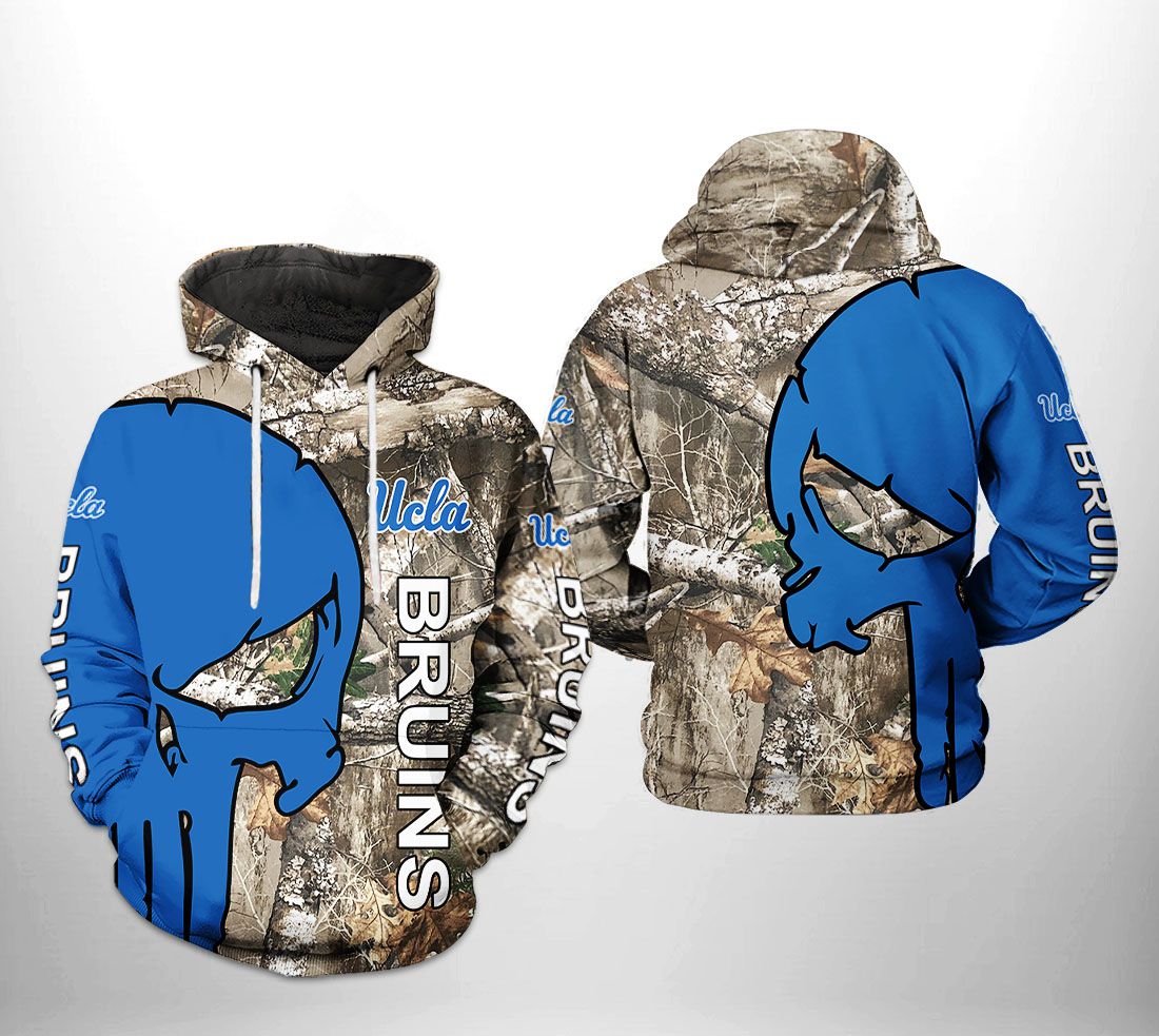 Ucla Bruins NCAA Camo Veteran Hunting 3D Printed Hoodie/Zipper Hoodie