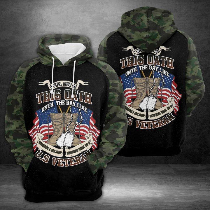 Us Veteran 3D Printed Hoodie/Zipper Hoodie