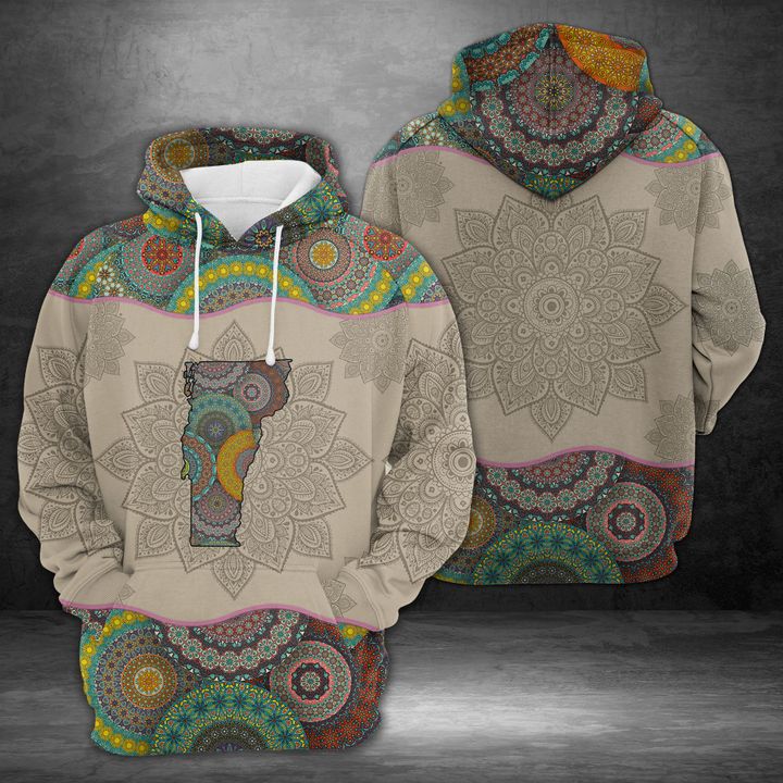 Vermont Mandala 3D Printed Hoodie/Zipper Hoodie