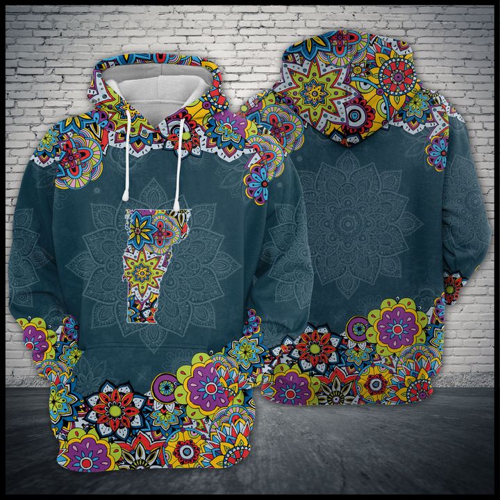 Vermont State Mandala 3D Printed Hoodie/Zipper Hoodie