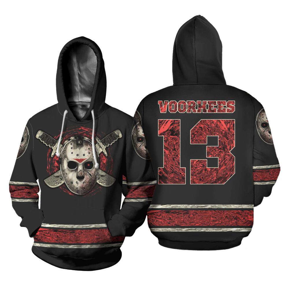 Voorhees 13 Sublimation 3D Printed Hoodie/Zipper Hoodie