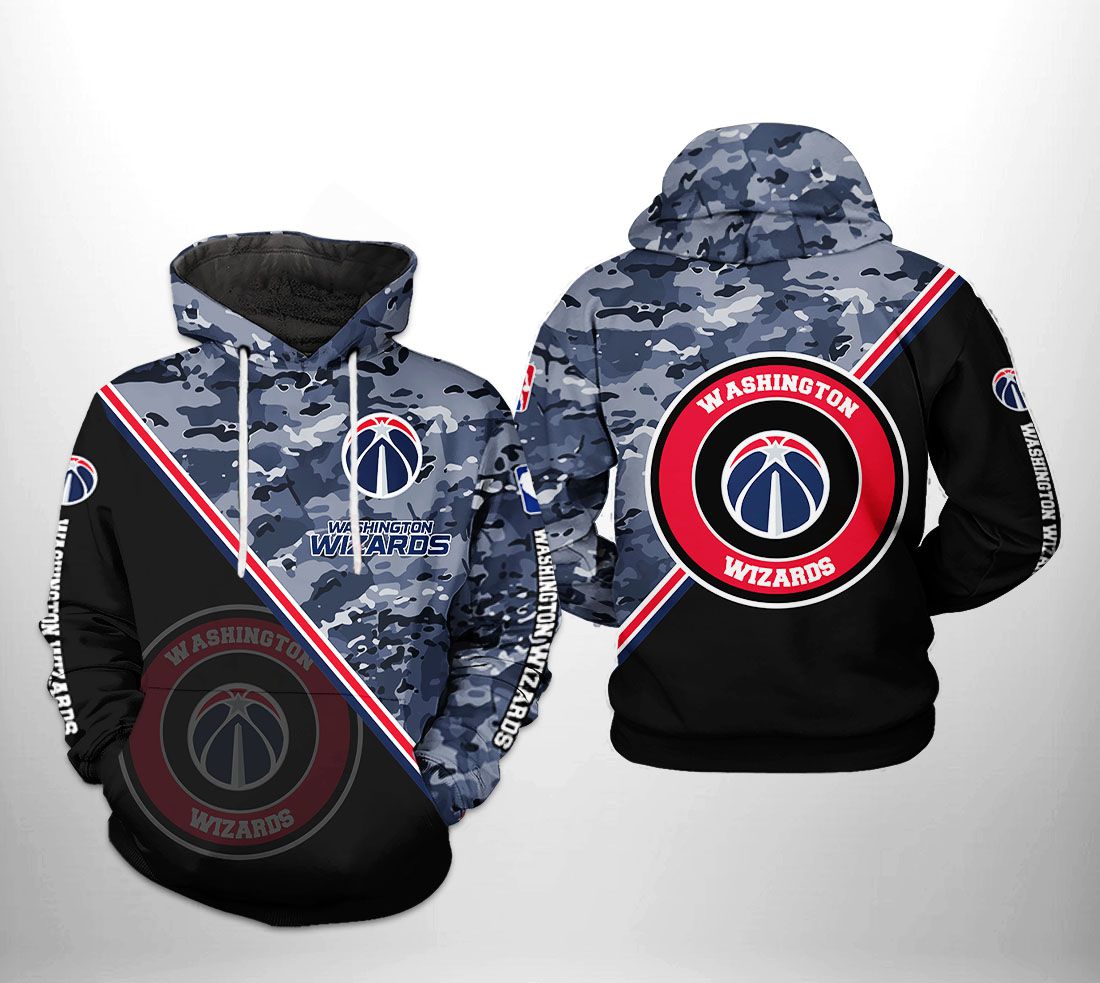 Washington Wizards NBA US Camo Team 3D Printed Hoodie/Zipper Hoodie