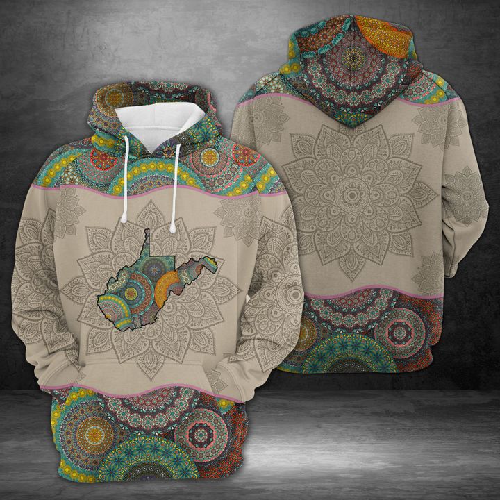 West Virginia Mandala 3D Printed Hoodie/Zipper Hoodie