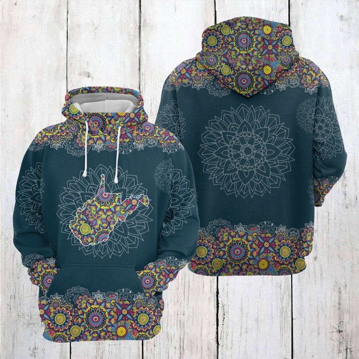 West Virginia Mandala 3D Printed Hoodie/Zipper Hoodie