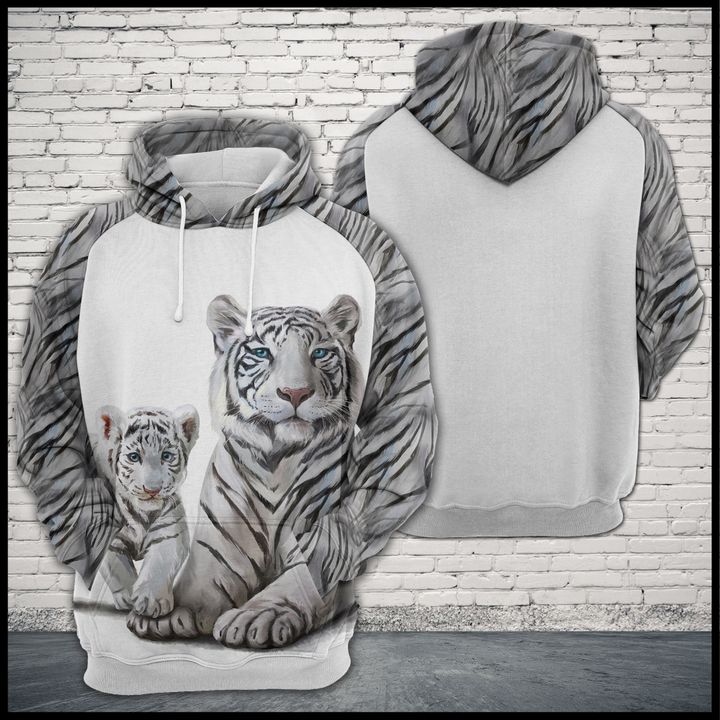 White Tiger Family 3D Printed Hoodie/Zipper Hoodie - Travels in Translation