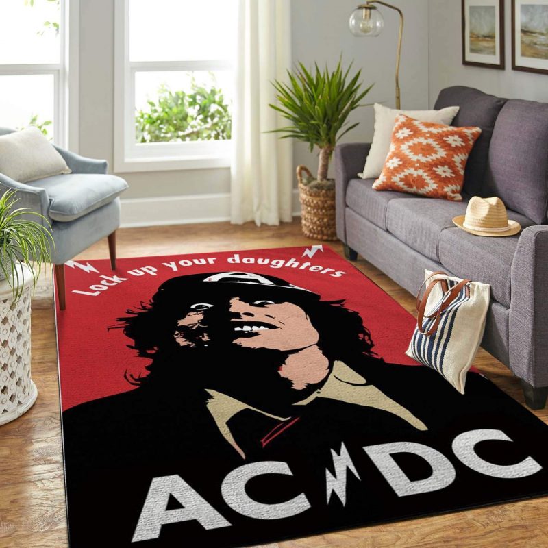 Acdc Hard Rock Band Living Room Carpet Living Room Limited Edition Rug Carpets 5