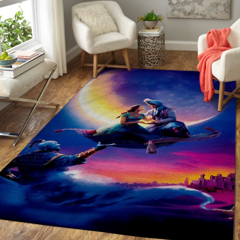 Aladdin Princess Jasmine And Genie Carpet Living Room Rugs