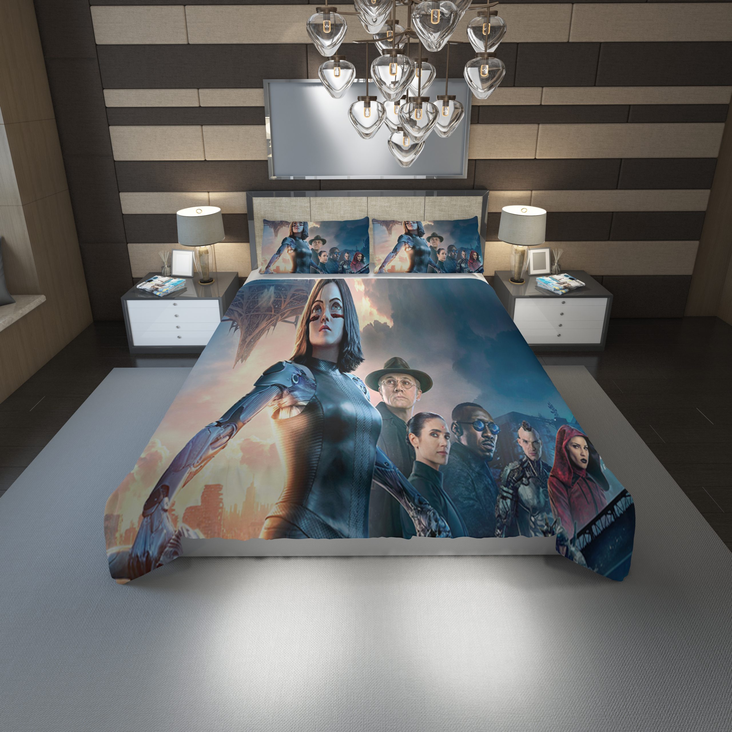 Alita Battle Angel Hd Duvet Cover and Pillowcase Set Bedding Set 1178