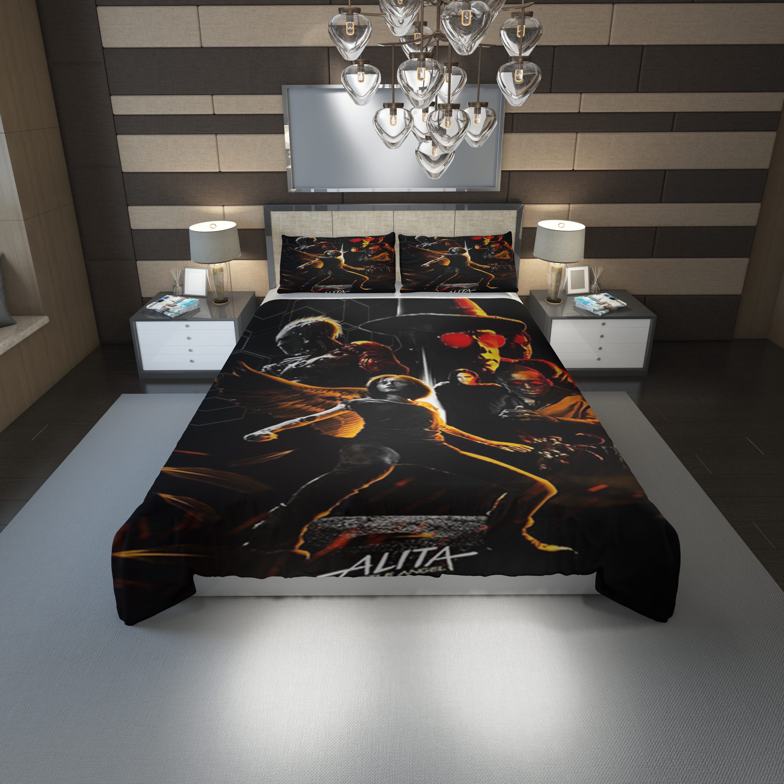 Alita Battle Angel Hd Duvet Cover and Pillowcase Set Bedding Set 1183