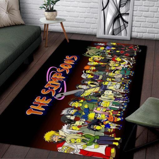 All Characters Naruto As The Simpsons Area Limited Edition Rug Carpet