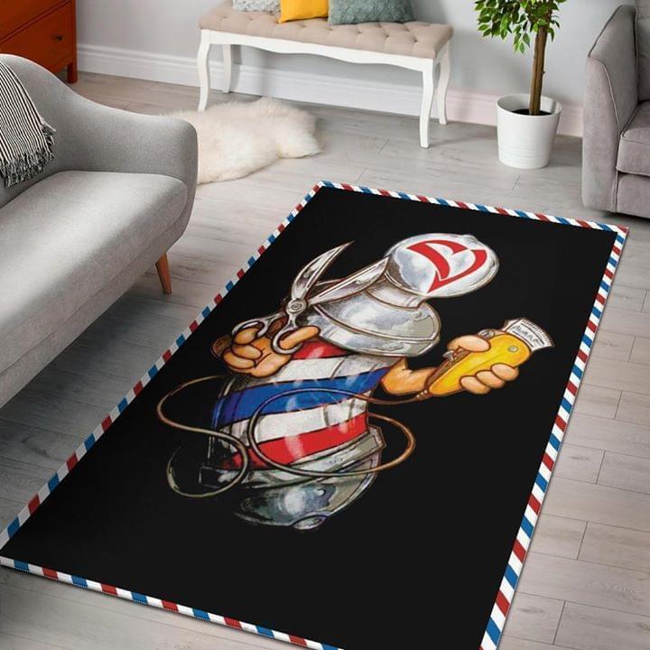 American Barbers Pole Hair Stylist Rectangle Carpet Limited Edition Rug Carpet