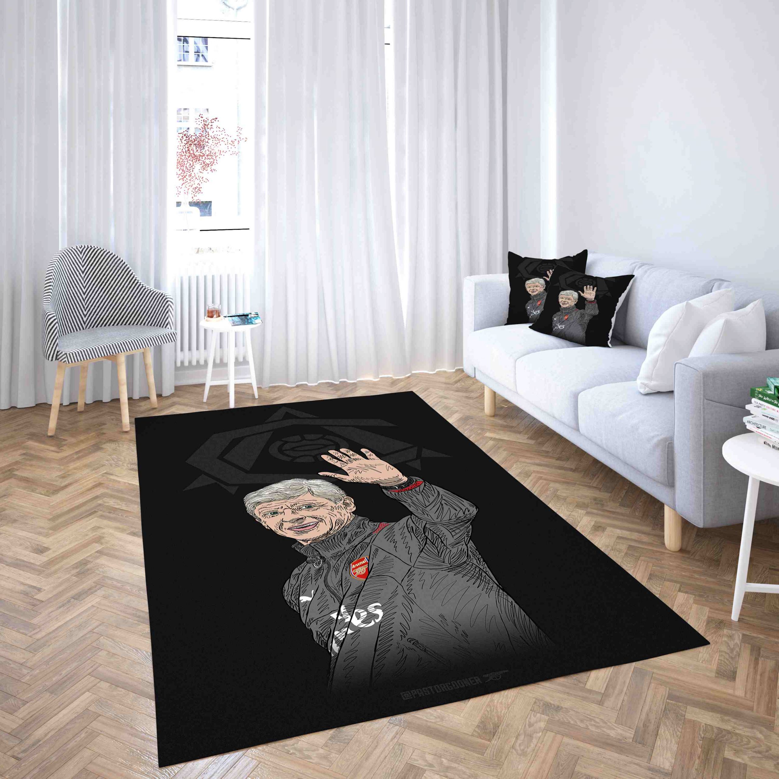 Arsenal Football Club Arsene Wenger Carpet Living Room Rugs