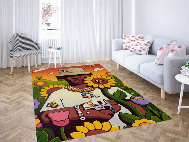 Artwork igor golf wang sunflower carpet living room rug