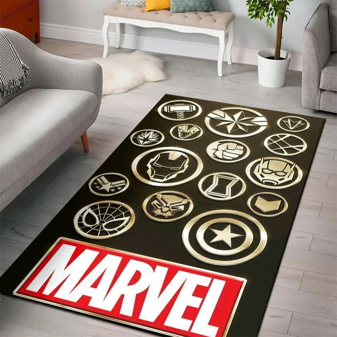 Avenger marvel movies area rugs living room carpet