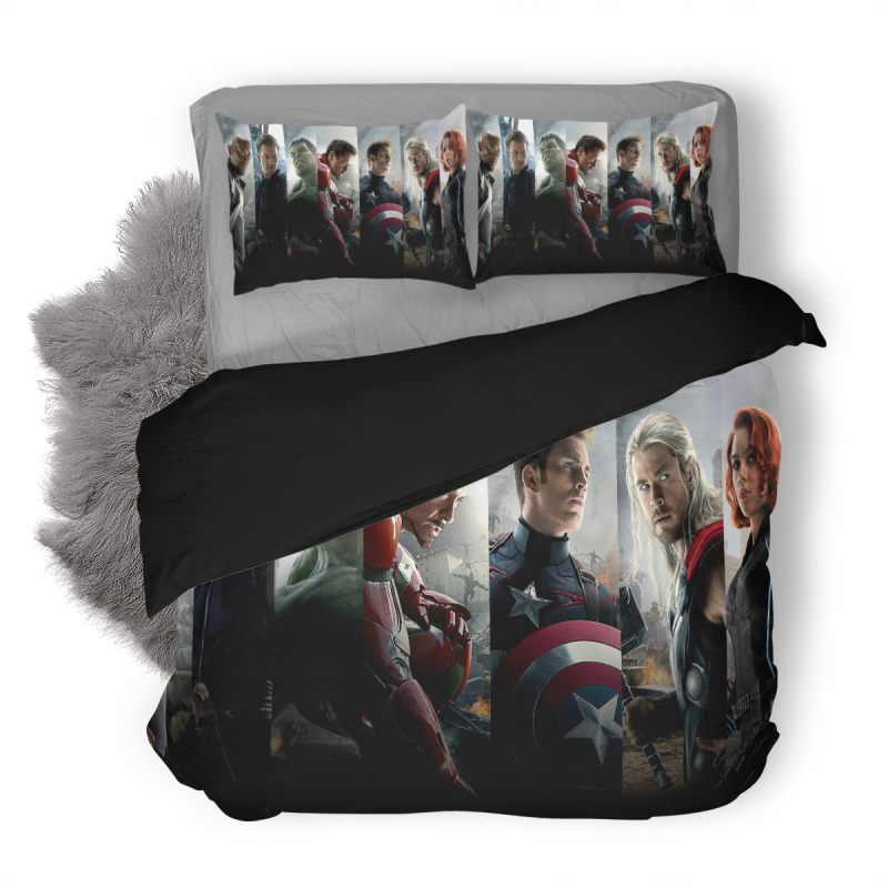 Avengers Duvet Cover and Pillowcase Set Bedding Set 419