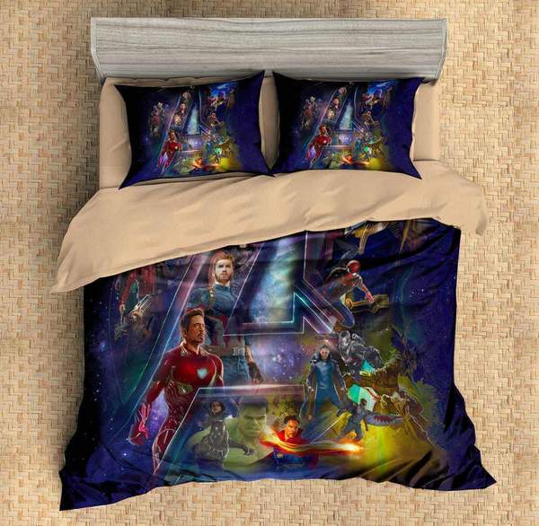 Avengers Infinity War 3 Duvet Cover and Pillowcase Set Bedding Set