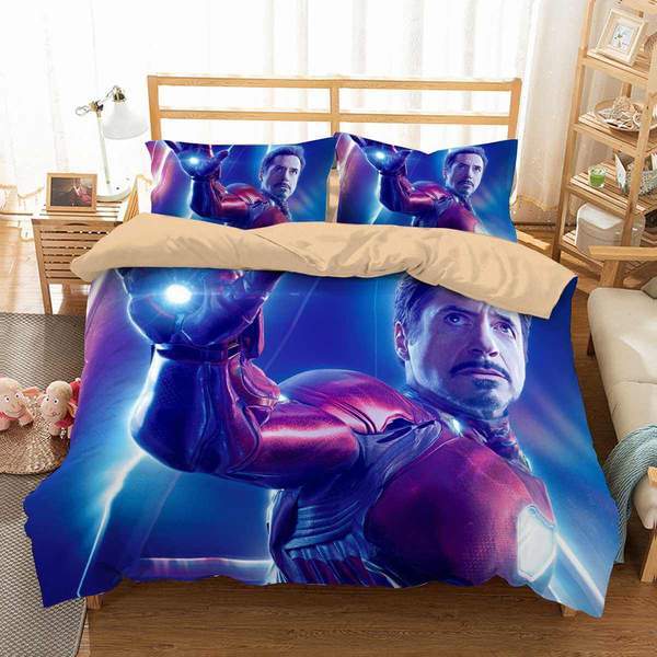 Avengers Infinity War Iron Man Duvet Cover and Pillowcase Set Bedding Set