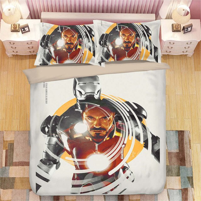 Avengers iron Man 222 Duvet Cover and Pillowcase Set Bedding Set