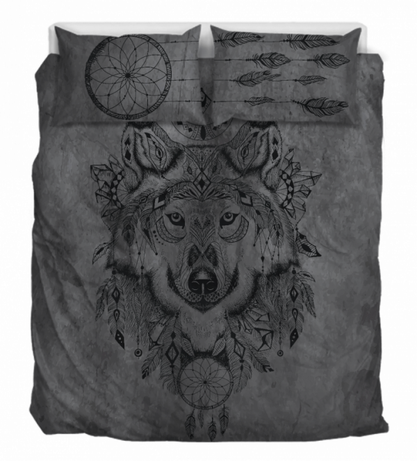 BOHEMIAN WOLF Duvet Cover and Pillowcase Set Bedding Set