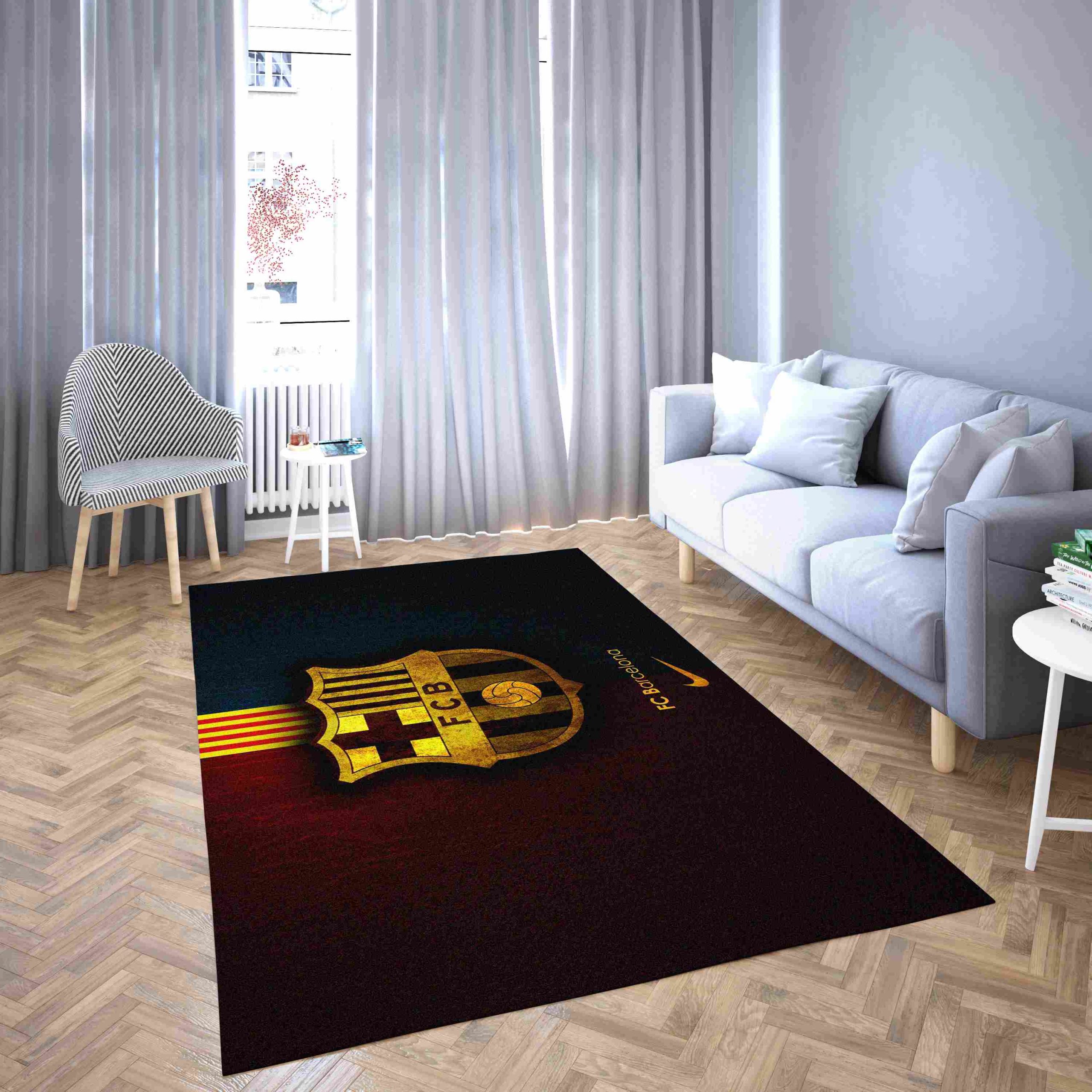 Barcelona Gold Football Club Carpet Living Room Rugs