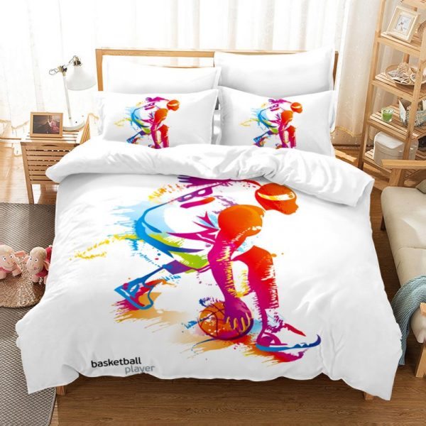 Basketball 3 Duvet Cover and Pillowcase Set Bedding Set