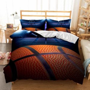 Basketball Realistic Printed s Duvet Cover and Pillowcase Set Bedding Set