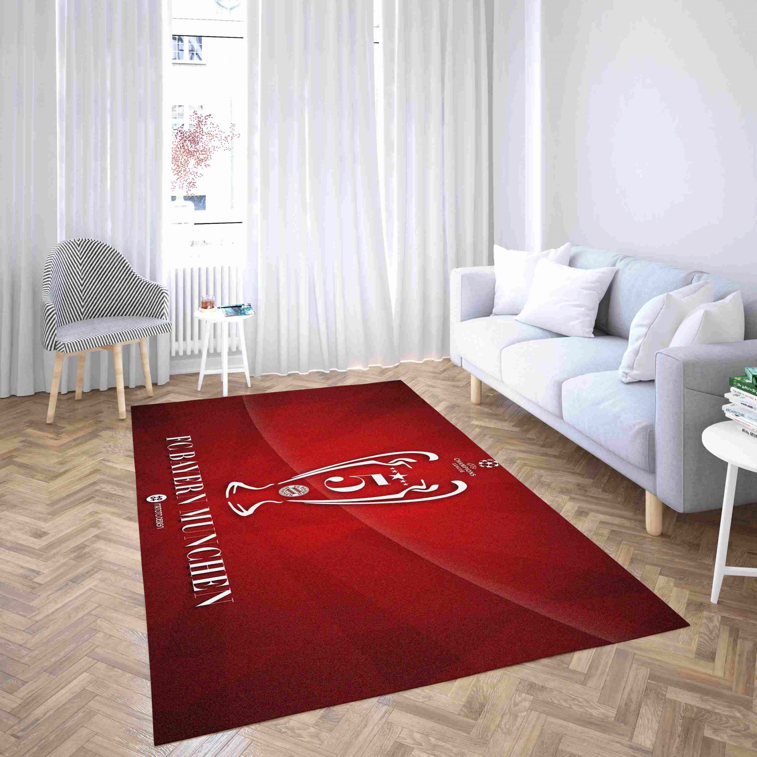 Bayern Munich Red Football Club Carpet Living Room Rugs