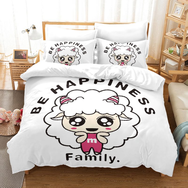 Be Happiness Family Duvet Cover and Pillowcase Set Bedding Set