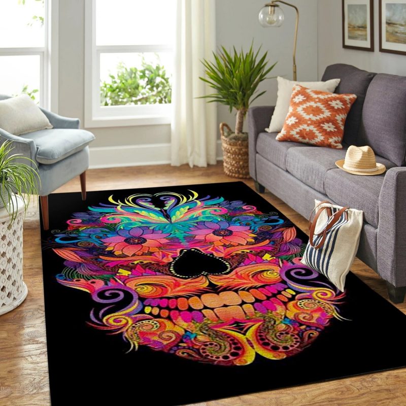 Beautiful Skull Bhs Area Halloween Special Floor Decor Carpet Living Room Rugs