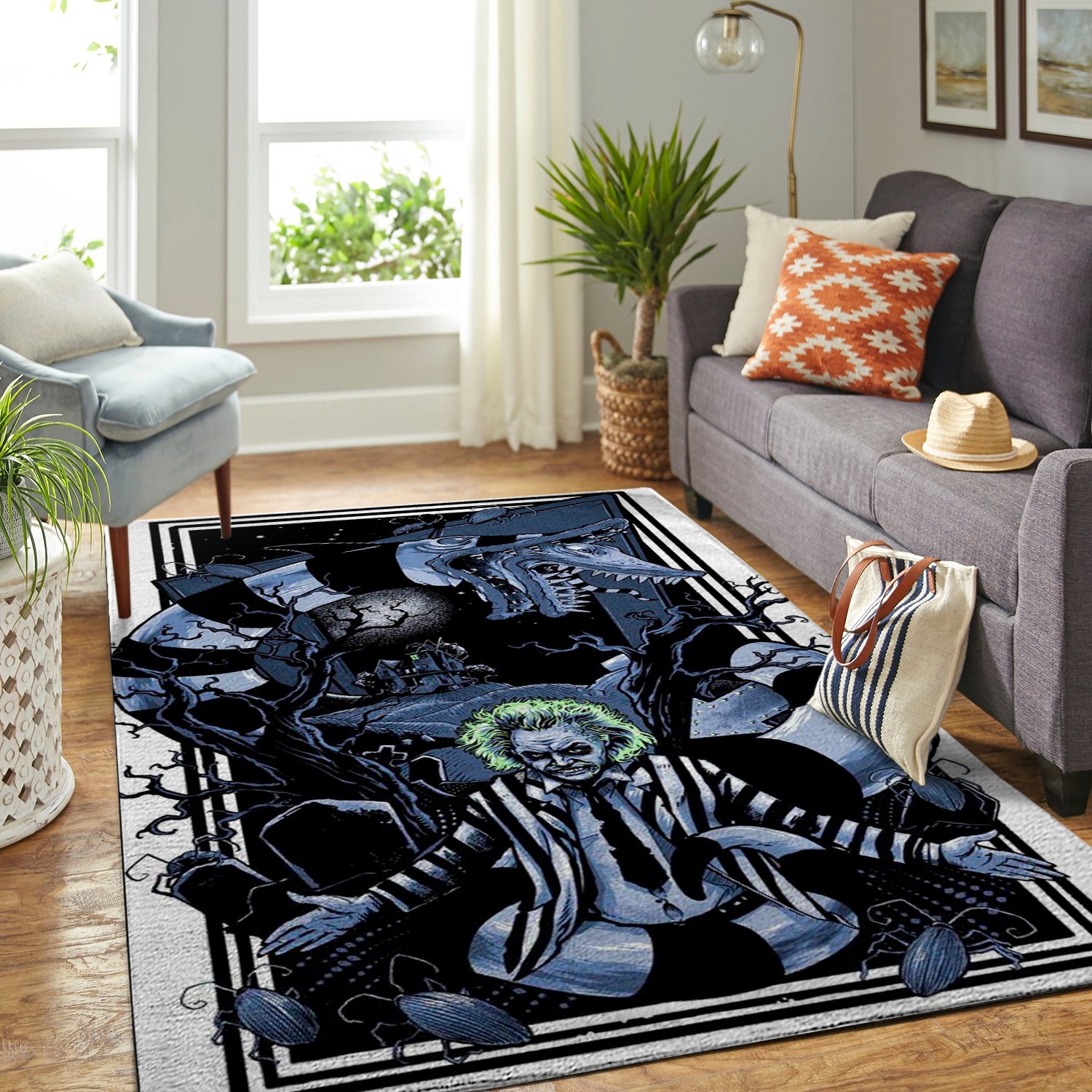 Beetlejuice Halloween Living Room Rug Carpet 2